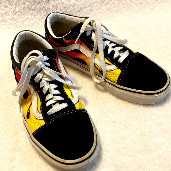 Vans Old Skool Flame Fire Slate Shoes - Picture 9 of 9